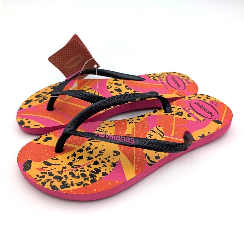 Havaianas Slim Summer Fruits Flip Flop Sandals Womens Multi color Sz US6 EU37/38
